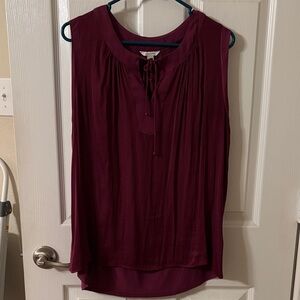 Elegant Burgundy Sleeveless Blouse